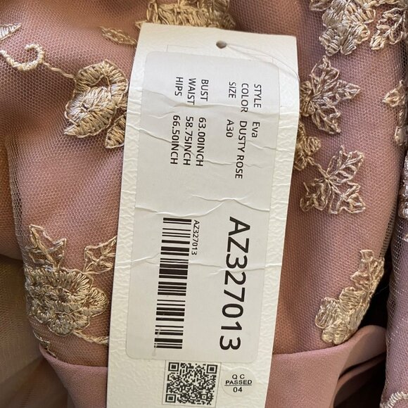 Azazie Dress Bridesmaid Mother Of The Bride Sleeveless Dusty Rose Sz A30 NWT - Picture 4 of 16